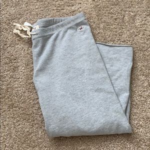 Hollister Gray Crop Leggings with Tie String